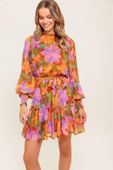 MUTED GARDEN WOVEN MINI DRESS - Flying Tomato - Flyclothing LLC