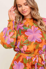 MUTED GARDEN WOVEN MINI DRESS - Flying Tomato - Flyclothing LLC