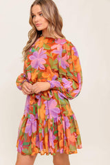 MUTED GARDEN WOVEN MINI DRESS - Flying Tomato - Flyclothing LLC