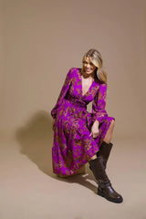 ELEGANTLY ELEVATED WOVEN MIDI DRESS - Flying Tomato - Flyclothing LLC