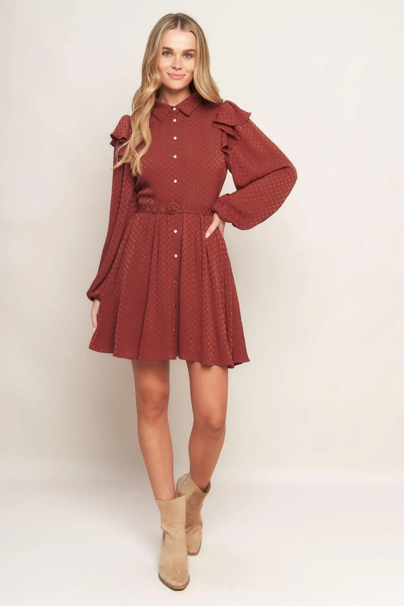 CALL IT LOVE WOVEN MINI DRESS - Flying Tomato - Flyclothing LLC