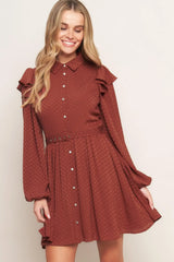 CALL IT LOVE WOVEN MINI DRESS - Flying Tomato - Flyclothing LLC