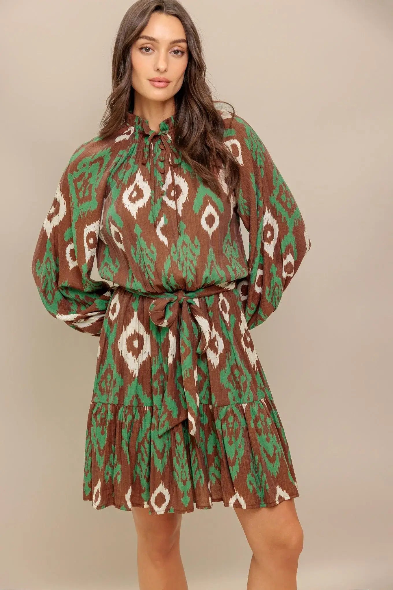 WILD TERRACOTTA WOVEN MINI DRESS - Flying Tomato - Flyclothing LLC