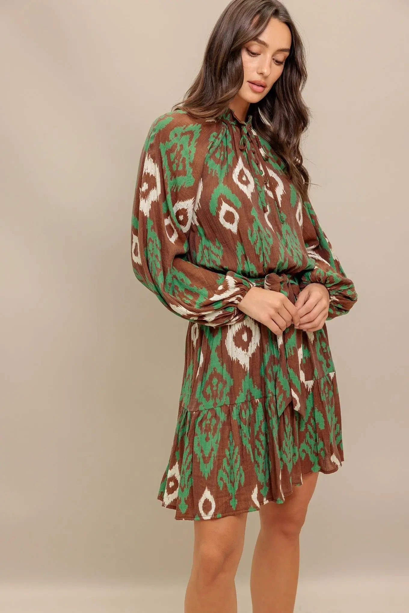 WILD TERRACOTTA WOVEN MINI DRESS - Flying Tomato - Flyclothing LLC