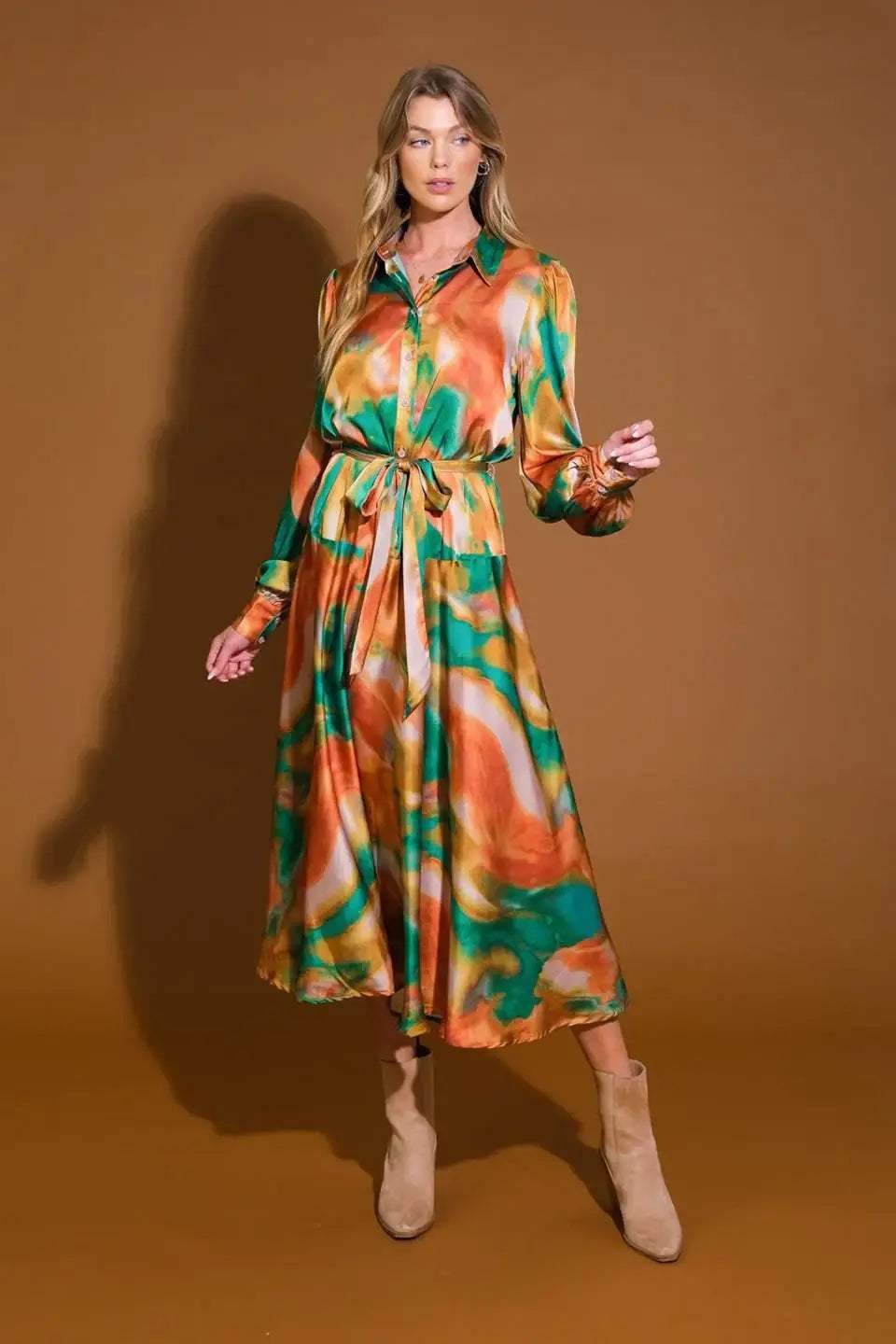 WANNA BE LOVED WOVEN MIDI DRESS - Flying Tomato - Flyclothing LLC