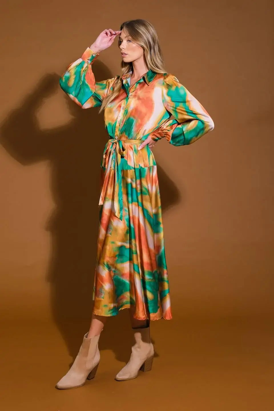 WANNA BE LOVED WOVEN MIDI DRESS - Flying Tomato - Flyclothing LLC