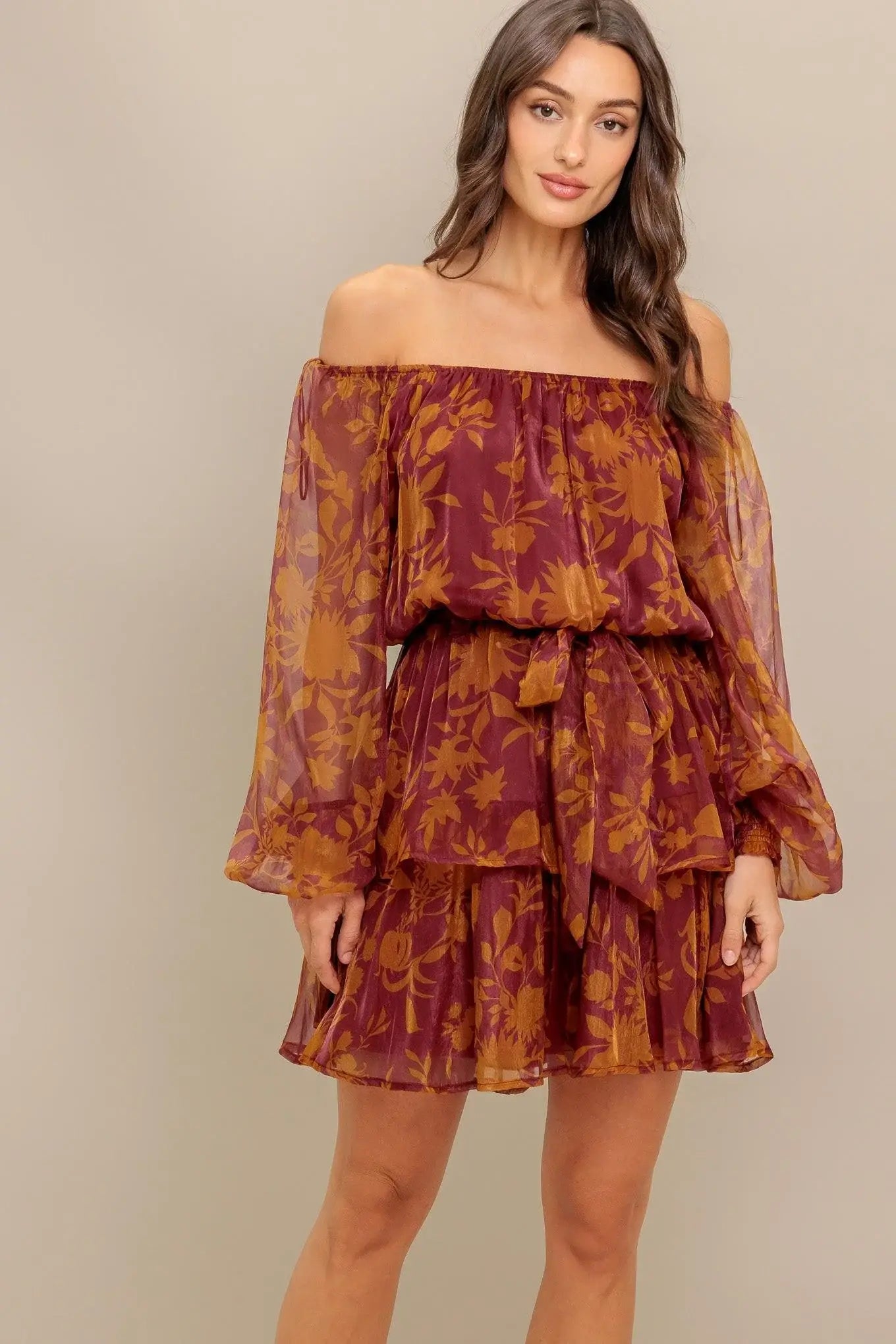 PETAL MIST WOVEN MINI DRESS - Flying Tomato - Flyclothing LLC
