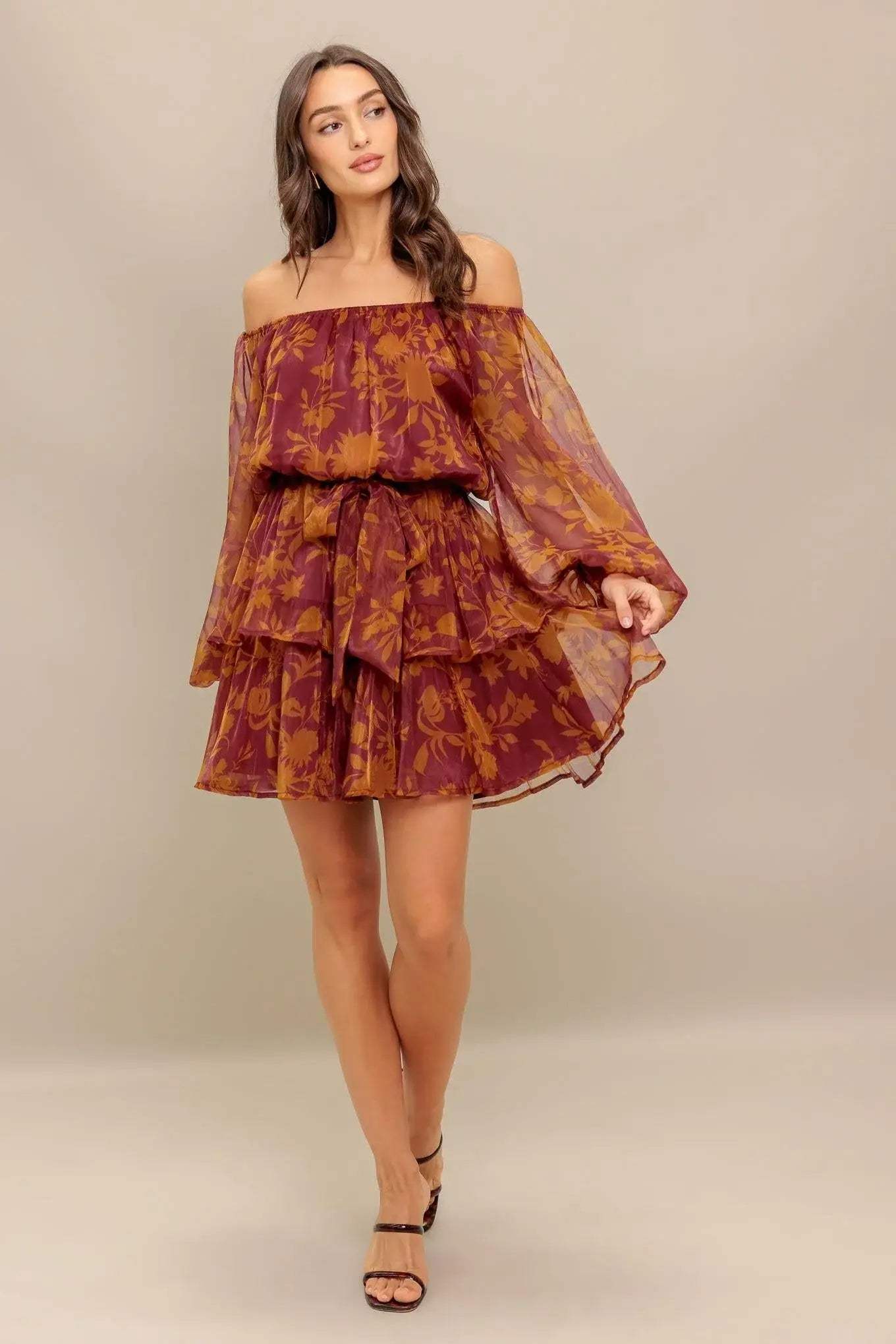 PETAL MIST WOVEN MINI DRESS - Flying Tomato - Flyclothing LLC