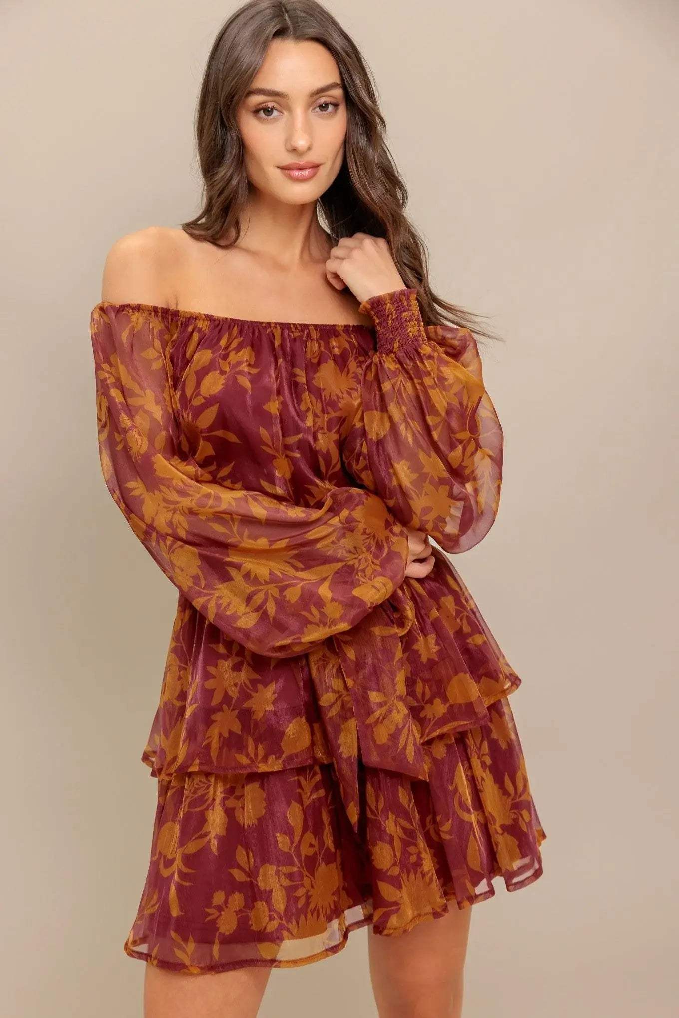 PETAL MIST WOVEN MINI DRESS - Flying Tomato - Flyclothing LLC