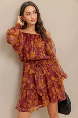PETAL MIST WOVEN MINI DRESS - Flying Tomato - Flyclothing LLC