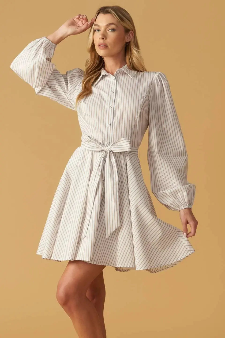 BEAUTY & STYLE WOVEN MINI DRESS - Flying Tomato - Flyclothing LLC