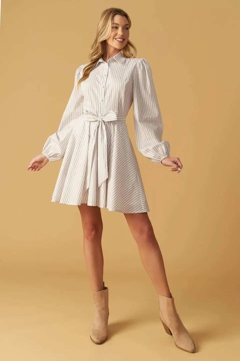 BEAUTY & STYLE WOVEN MINI DRESS - Flying Tomato - Flyclothing LLC