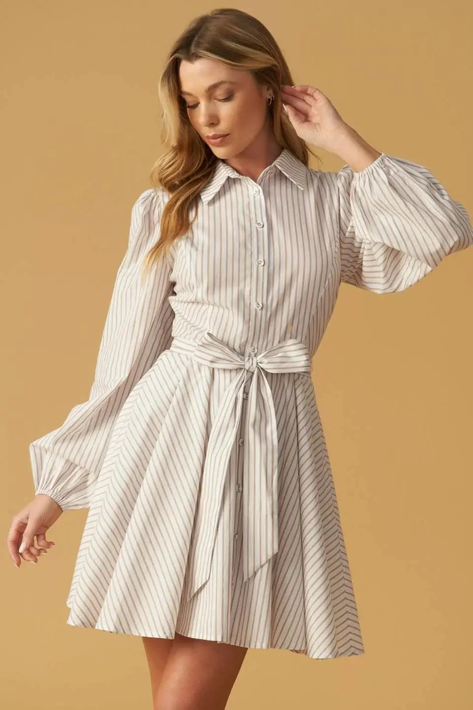 BEAUTY & STYLE WOVEN MINI DRESS - Flying Tomato - Flyclothing LLC