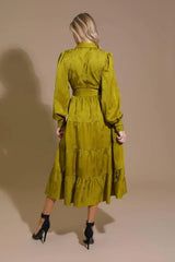 TOTAL APPEAL WOVEN JACQUARD MIDI DRESS - Flying Tomato - Flyclothing LLC