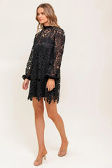 GETTING STARTED WOVEN LACE MINI DRESS - Flying Tomato - Flyclothing LLC