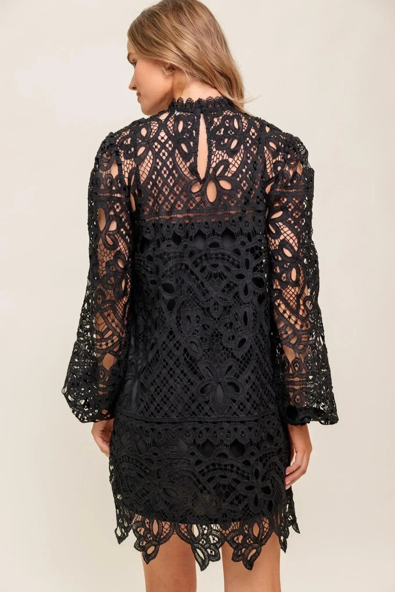 GETTING STARTED WOVEN LACE MINI DRESS - Flying Tomato - Flyclothing LLC