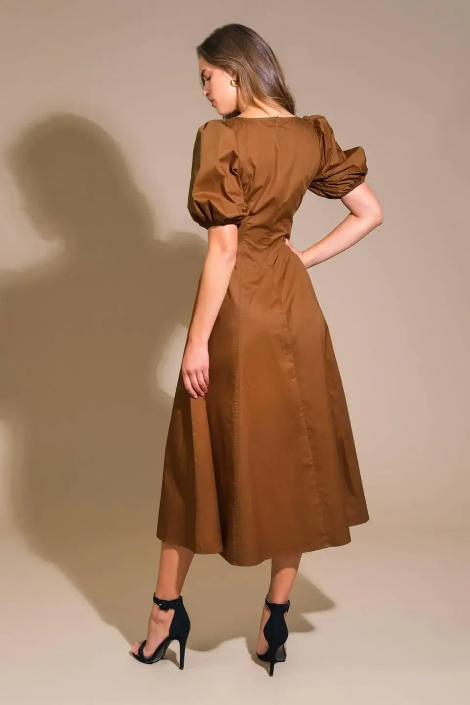 COLORS OF MY HEART WOVEN MIDI DRESS - Flying Tomato - Flyclothing LLC