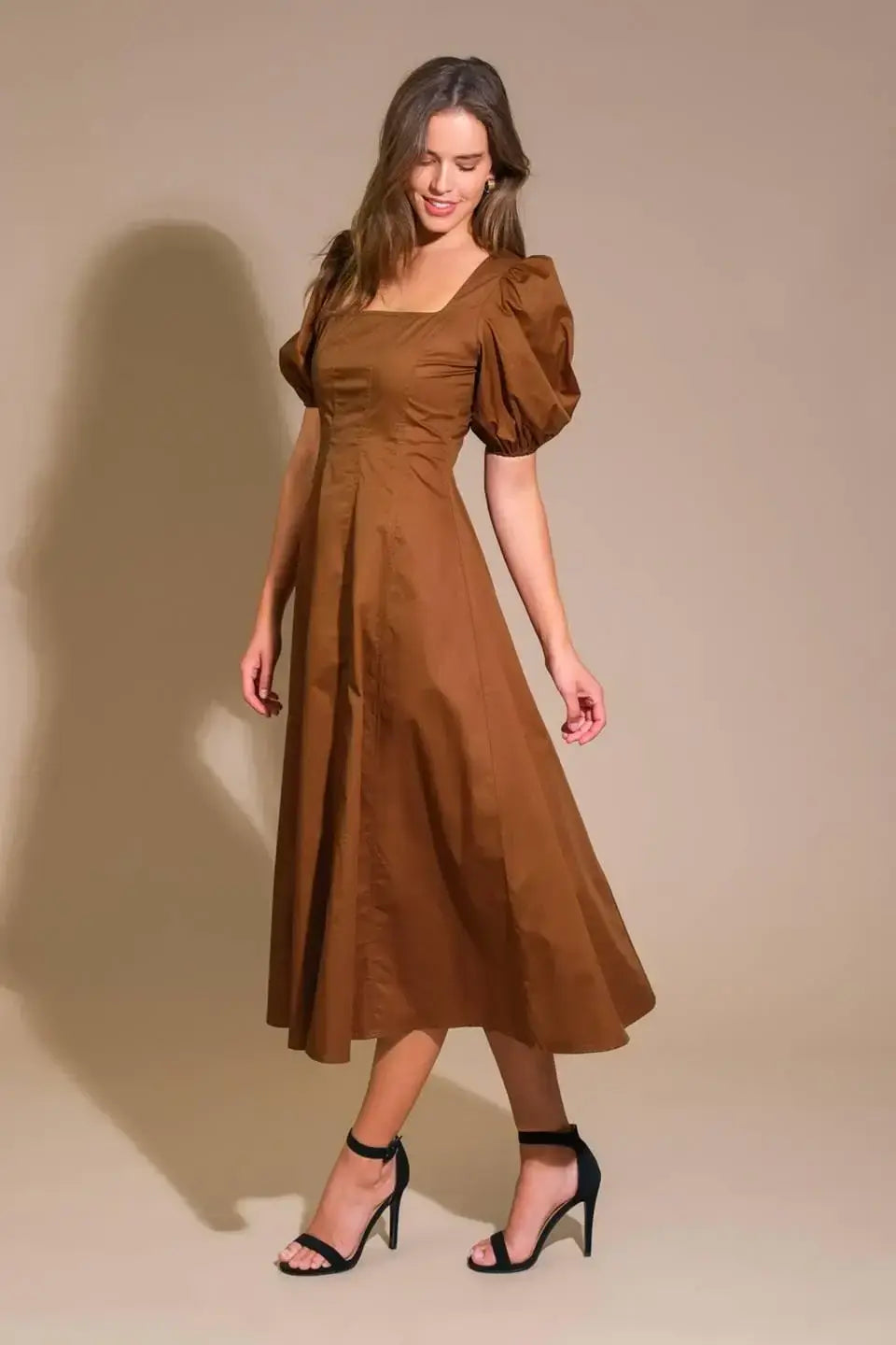 COLORS OF MY HEART WOVEN MIDI DRESS - Flying Tomato - Flyclothing LLC