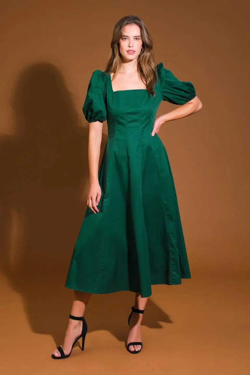 COLORS OF MY HEART WOVEN MIDI DRESS - Flying Tomato - Flyclothing LLC