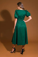 COLORS OF MY HEART WOVEN MIDI DRESS - Flying Tomato - Flyclothing LLC