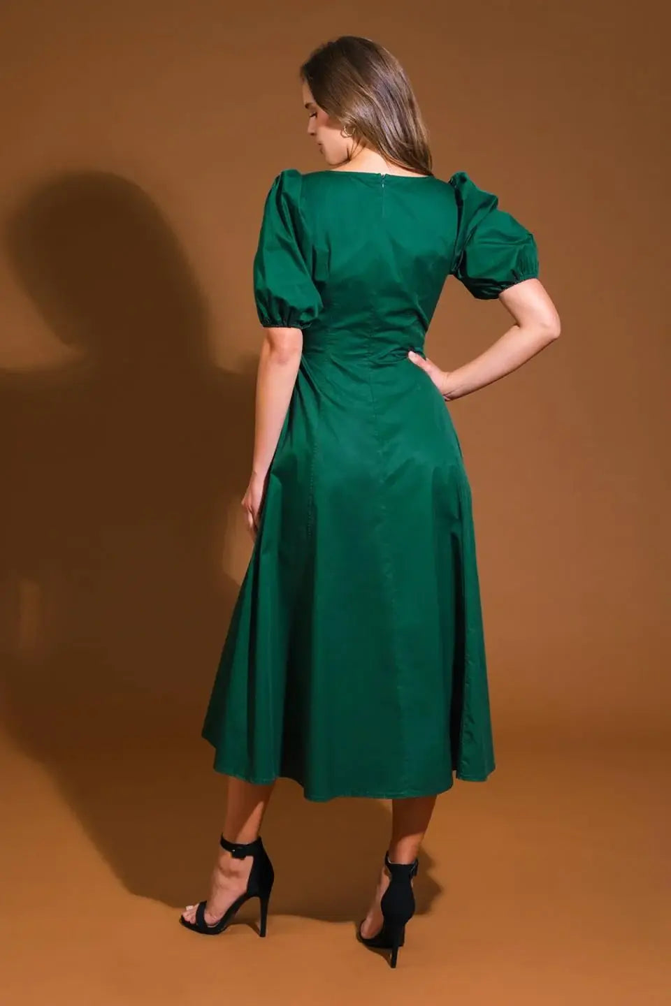 COLORS OF MY HEART WOVEN MIDI DRESS - Flying Tomato - Flyclothing LLC