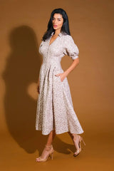 PERFECT VISION WOVEN MIDI DRESS - Flying Tomato - Flyclothing LLC