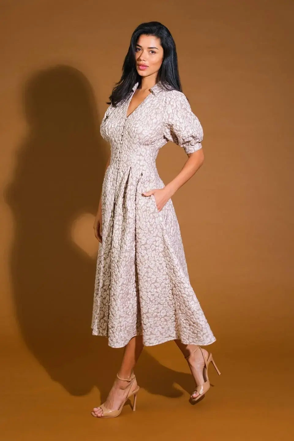 PERFECT VISION WOVEN MIDI DRESS - Flying Tomato - Flyclothing LLC