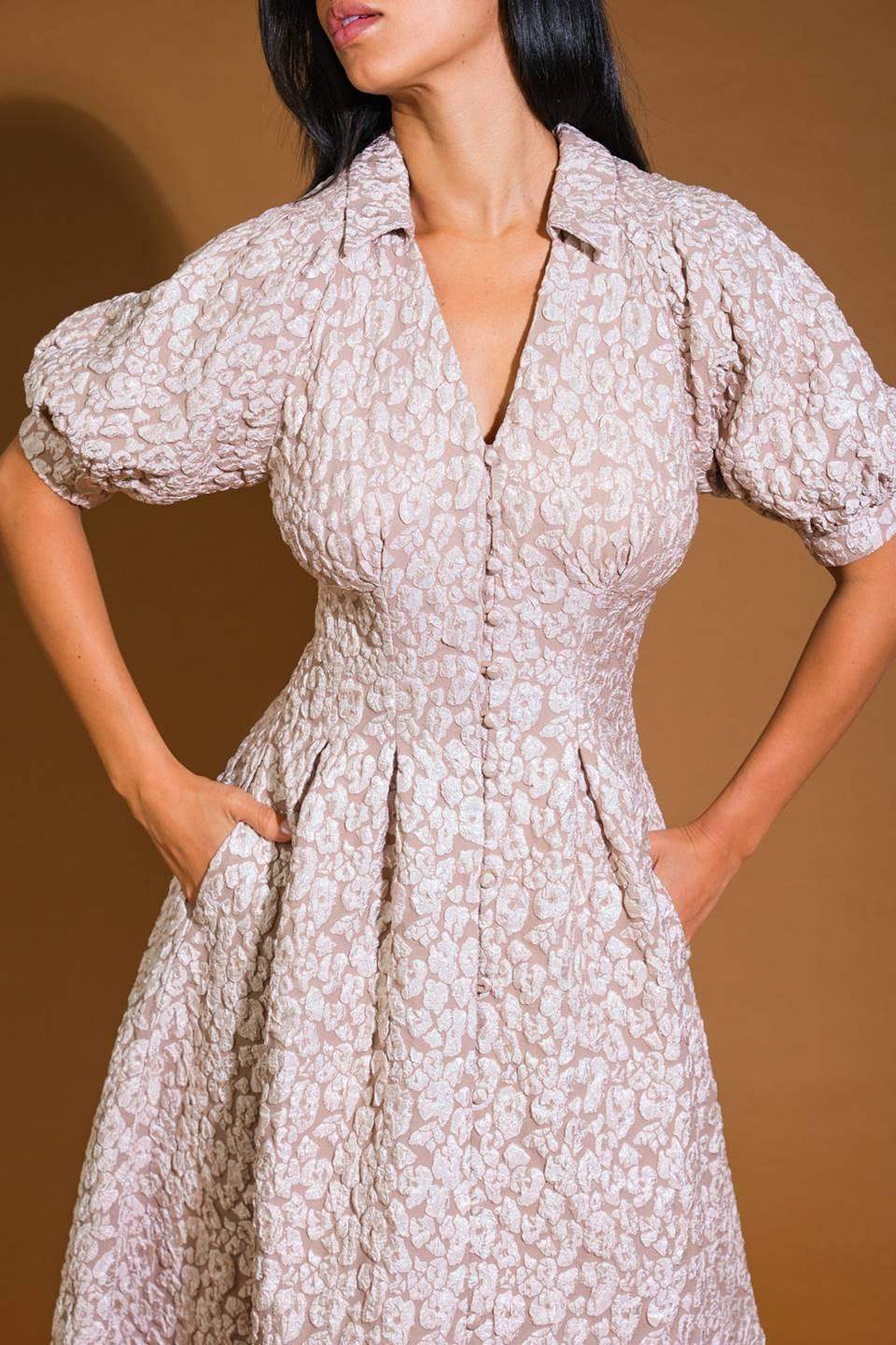 PERFECT VISION WOVEN MIDI DRESS - Flying Tomato - Flyclothing LLC
