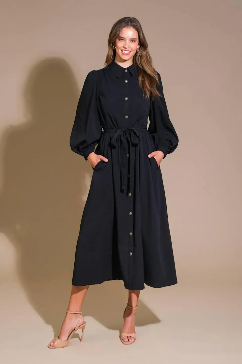 CAN'T RELACE YOU WOVEN MIDI DRESS - Flying Tomato - Flyclothing LLC