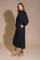 CAN'T RELACE YOU WOVEN MIDI DRESS - Flying Tomato - Flyclothing LLC
