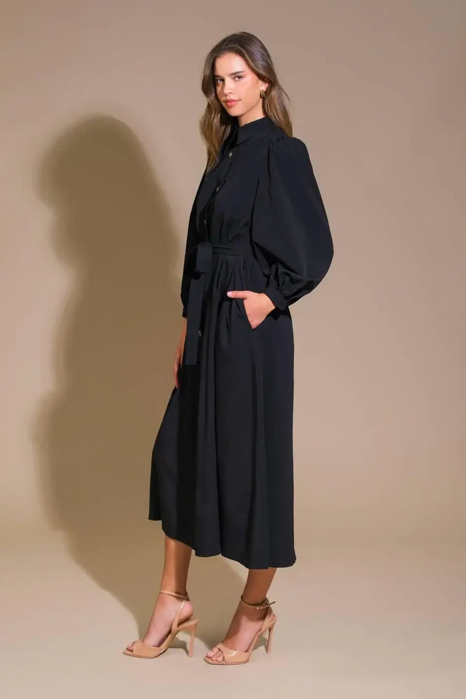 CAN'T RELACE YOU WOVEN MIDI DRESS - Flying Tomato - Flyclothing LLC