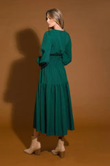 POSH PRESENCE WOVEN MIDI DRESS - Flying Tomato - Flyclothing LLC
