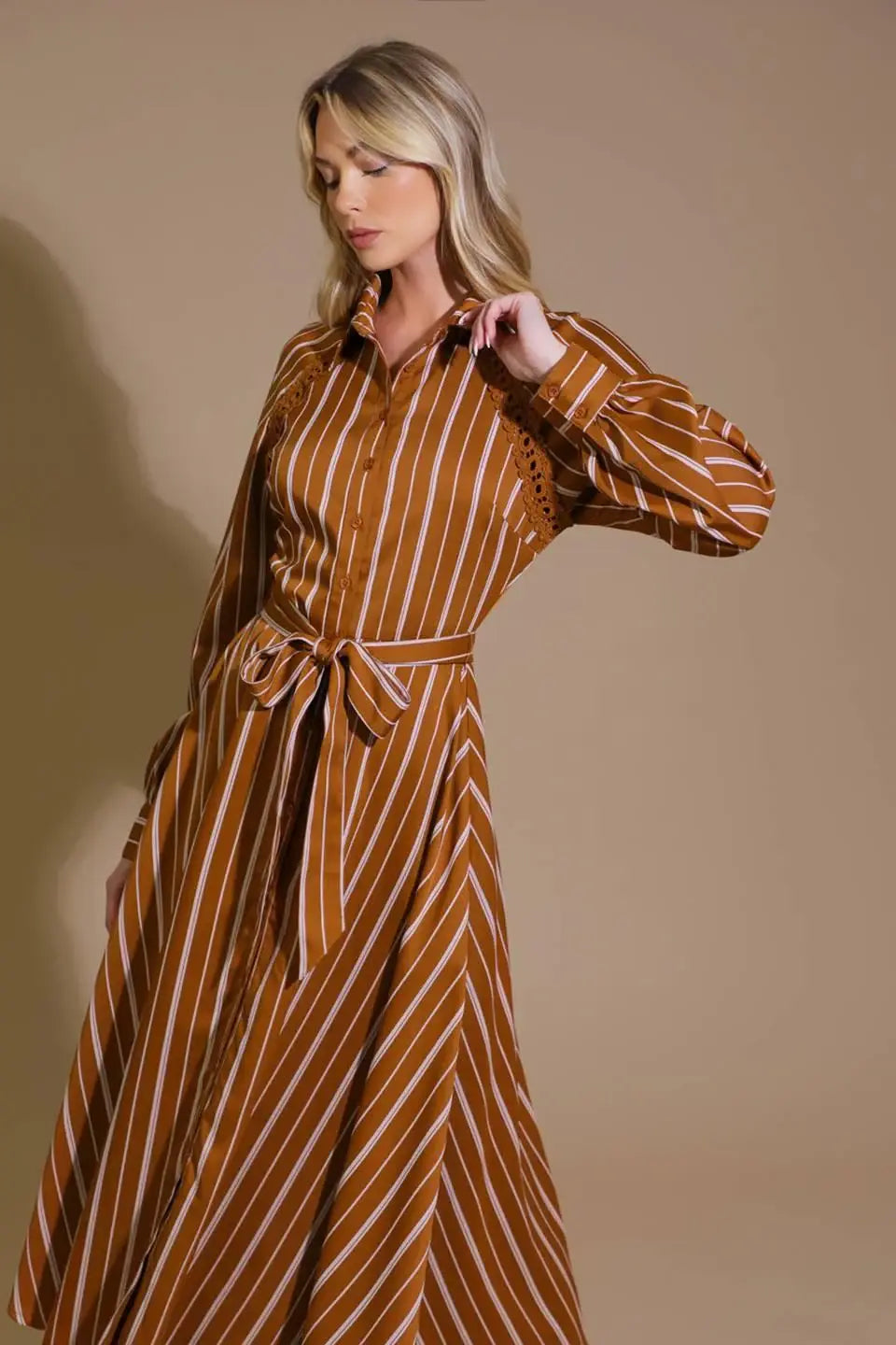 FOREVER YOUR GIRL WOVEN MIDI DRESS - Flying Tomato - Flyclothing LLC