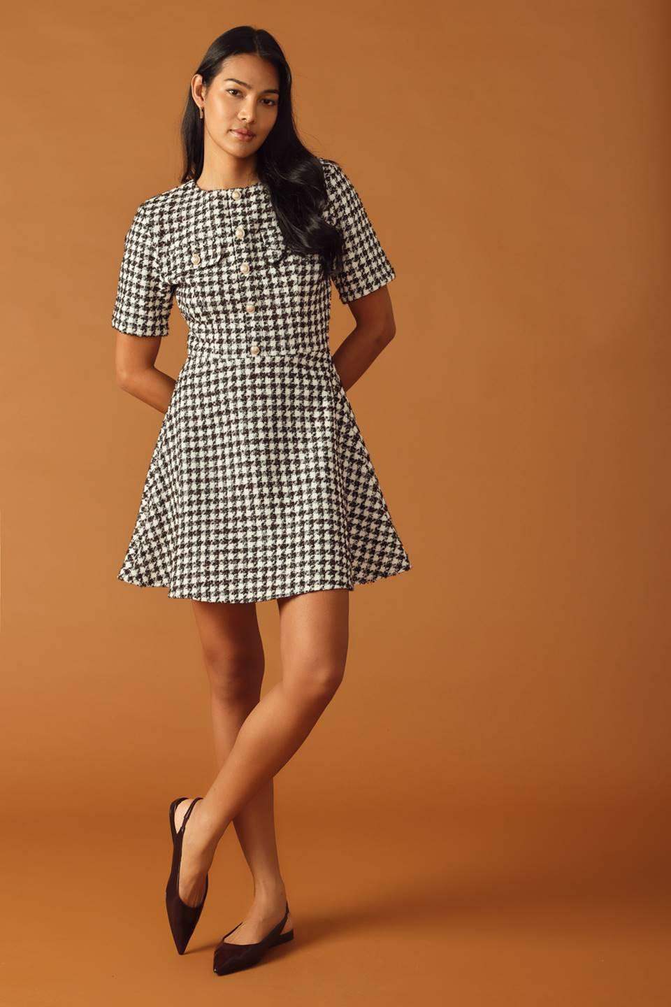 FALLING INTO PLACE TWEED MINI DRESS - Flying Tomato - Flyclothing LLC