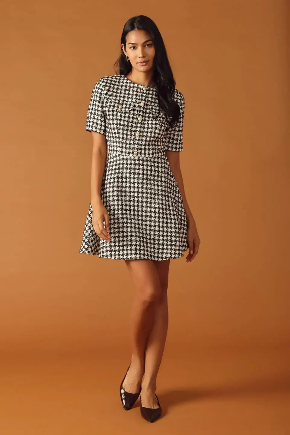 FALLING INTO PLACE TWEED MINI DRESS - Flying Tomato - Flyclothing LLC