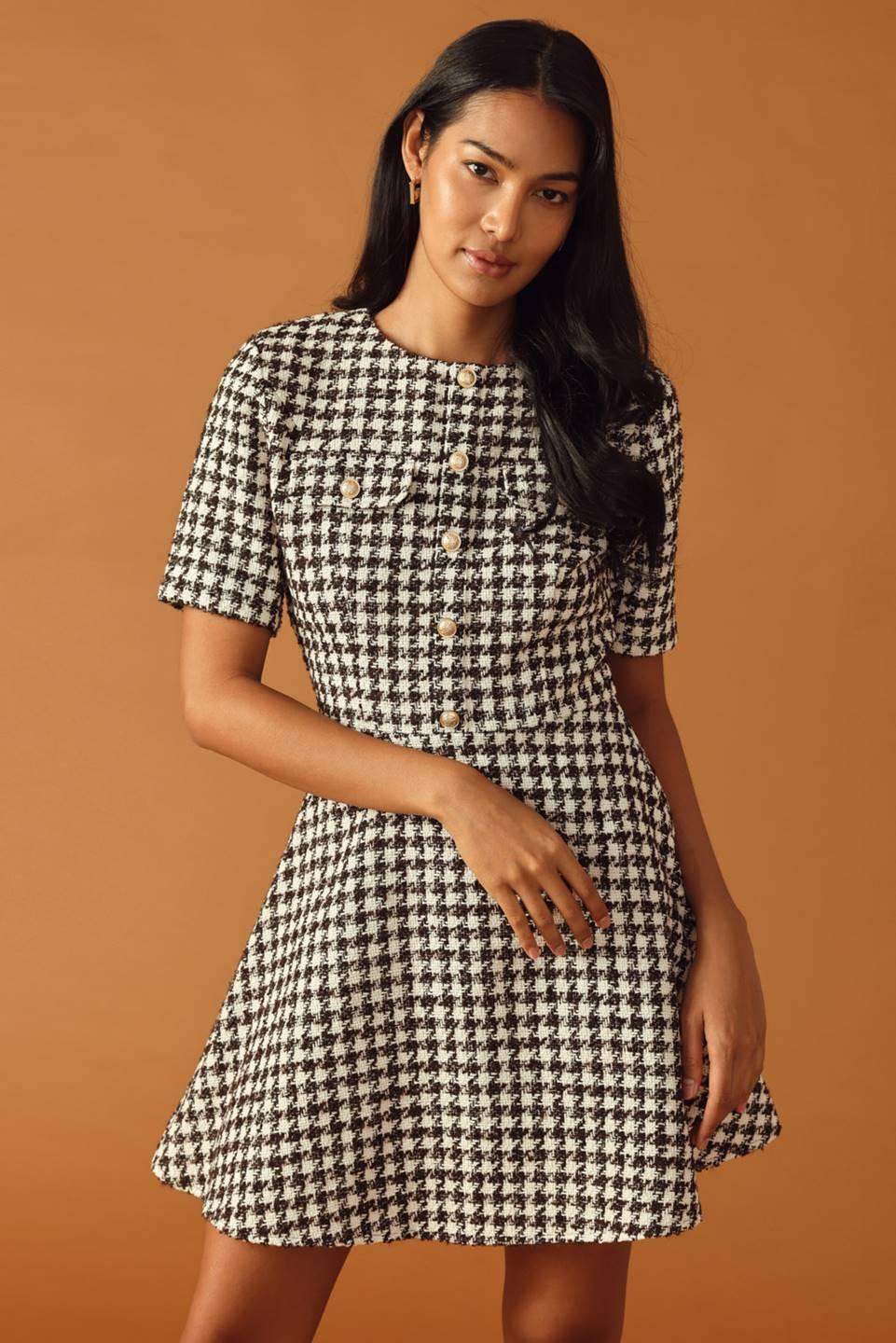 FALLING INTO PLACE TWEED MINI DRESS - Flying Tomato - Flyclothing LLC