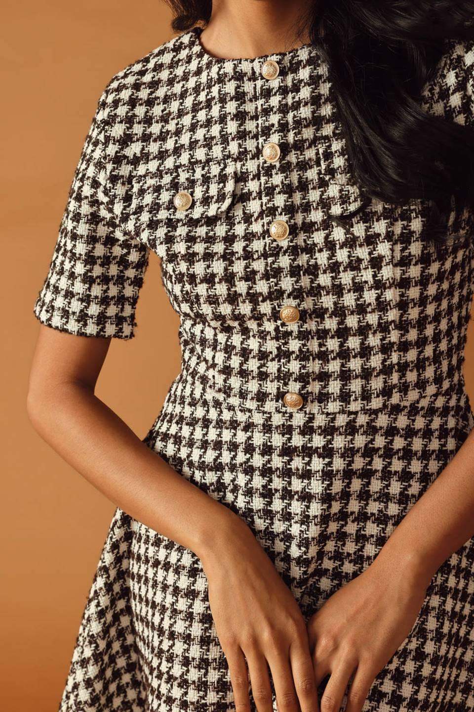 FALLING INTO PLACE TWEED MINI DRESS - Flying Tomato - Flyclothing LLC