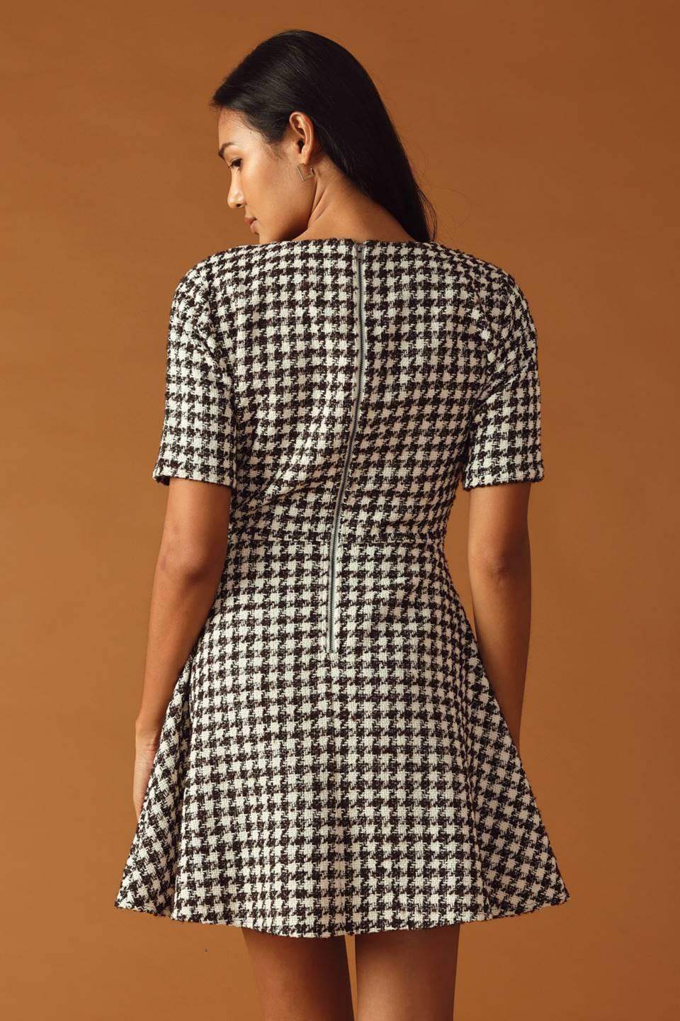 FALLING INTO PLACE TWEED MINI DRESS - Flying Tomato - Flyclothing LLC