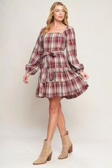 HONEY HUG PLAID MINI DRESS - Flying Tomato - Flyclothing LLC
