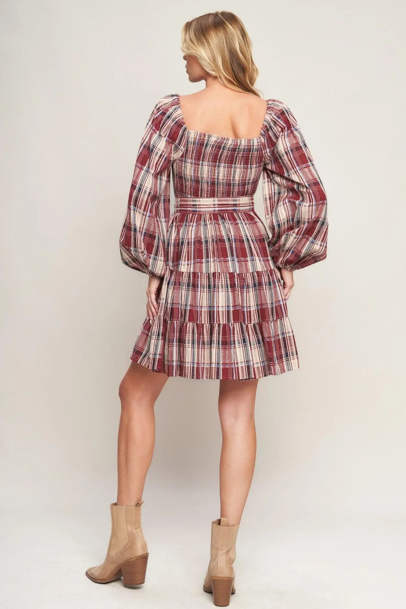 HONEY HUG PLAID MINI DRESS - Flying Tomato - Flyclothing LLC