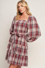HONEY HUG PLAID MINI DRESS - Flying Tomato - Flyclothing LLC