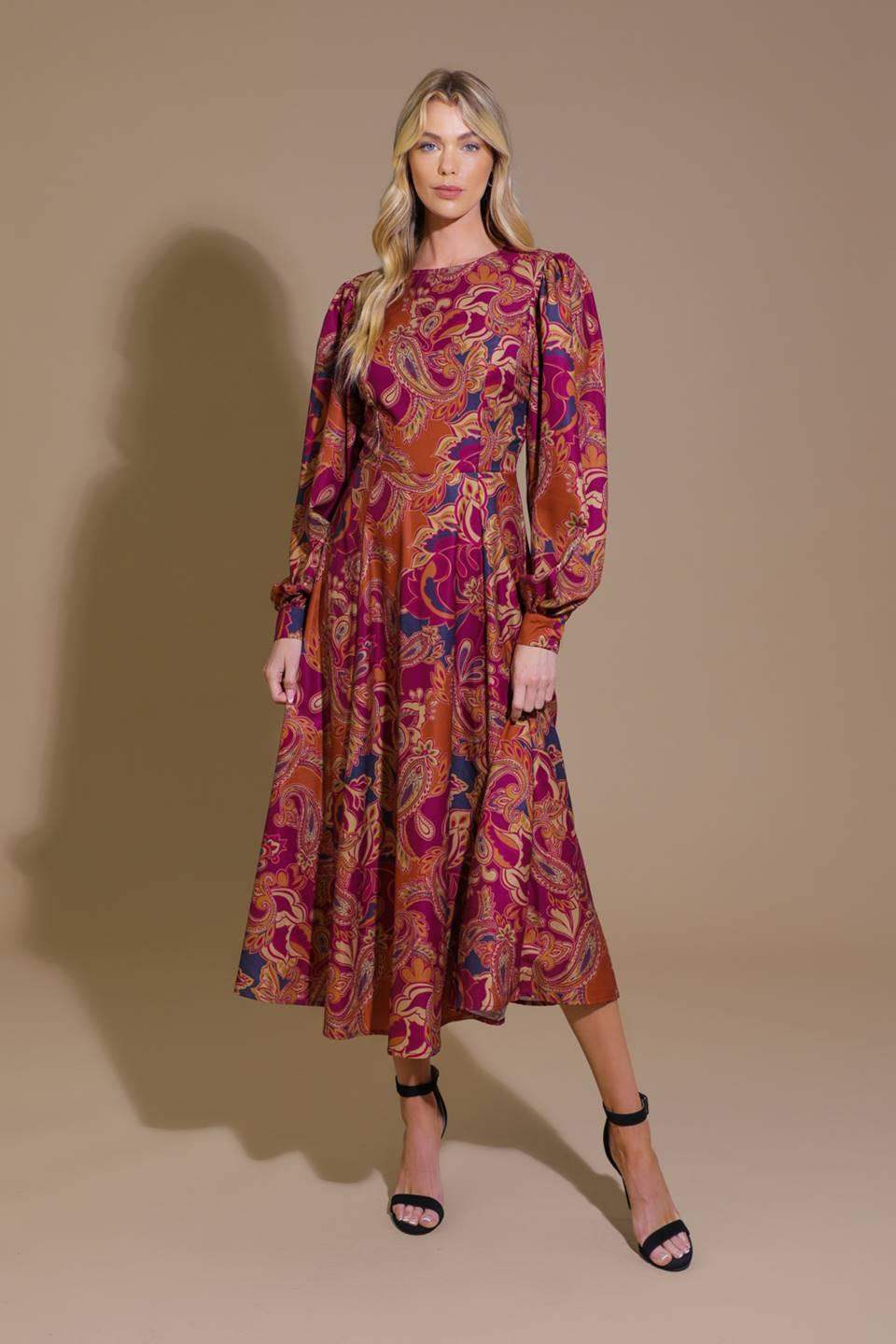 FOREVERMORE WOVEN MIDI DRESS - Flying Tomato - Flyclothing LLC