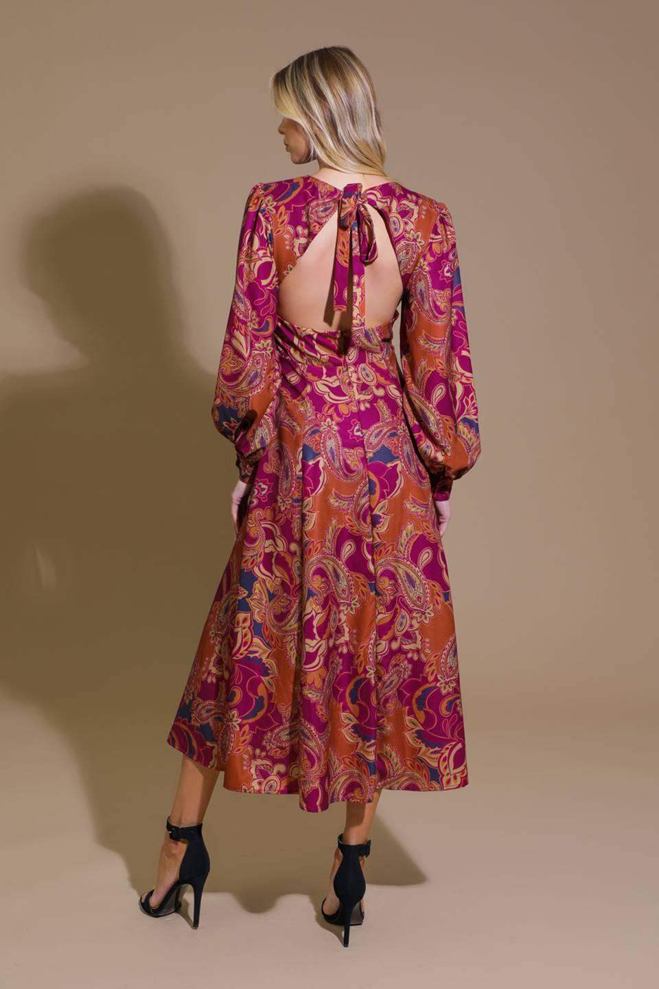 FOREVERMORE WOVEN MIDI DRESS - Flying Tomato - Flyclothing LLC