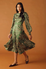 MOMENTS OF CLARITY WOVEN MIDI DRESS - Flying Tomato - Flyclothing LLC