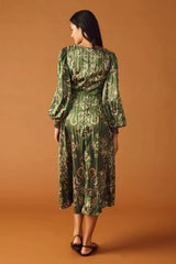 MOMENTS OF CLARITY WOVEN MIDI DRESS - Flying Tomato - Flyclothing LLC