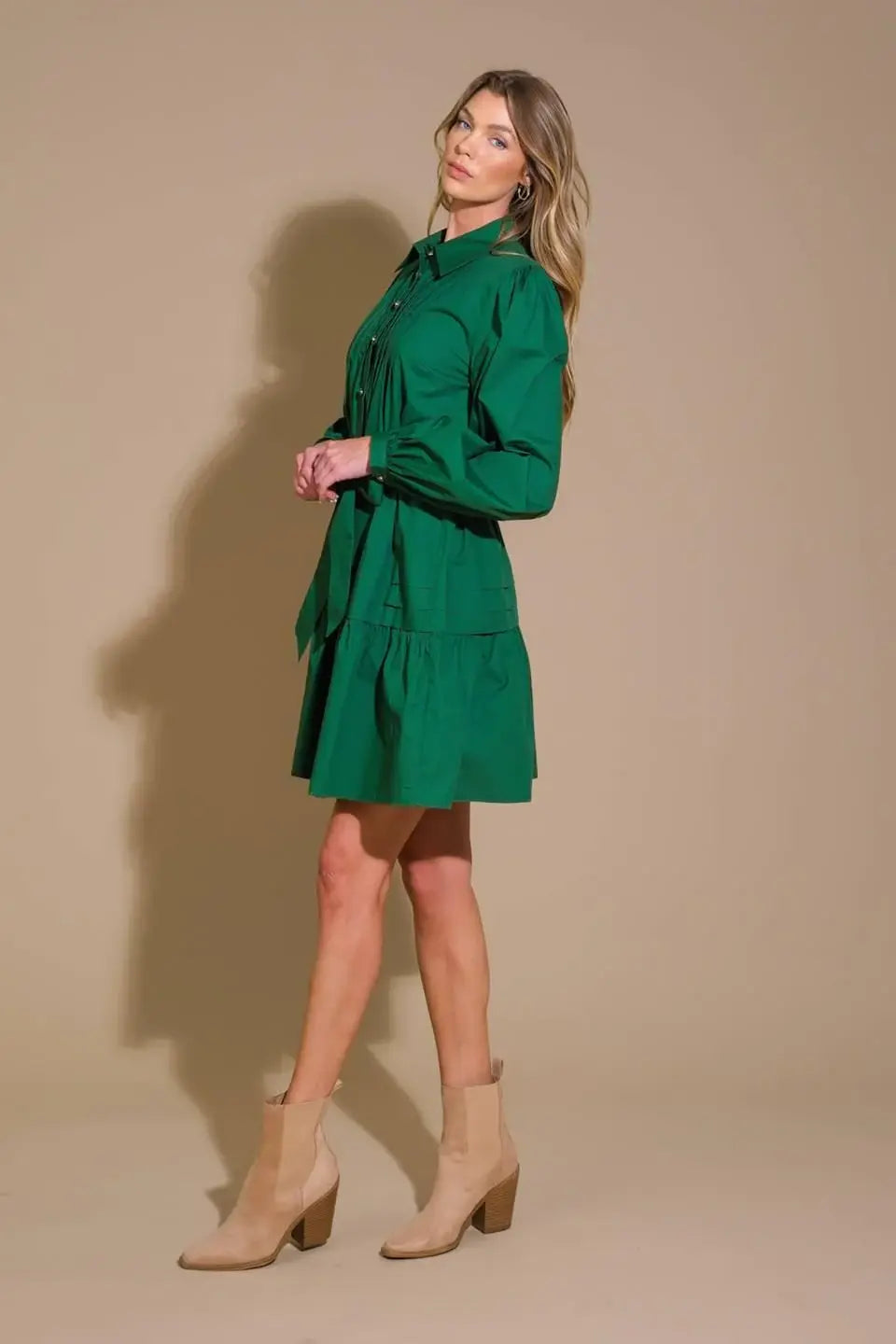 AESTHETIC POSE WOVEN MINI DRESS - Flying Tomato - Flyclothing LLC