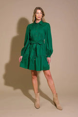 AESTHETIC POSE WOVEN MINI DRESS - Flying Tomato - Flyclothing LLC