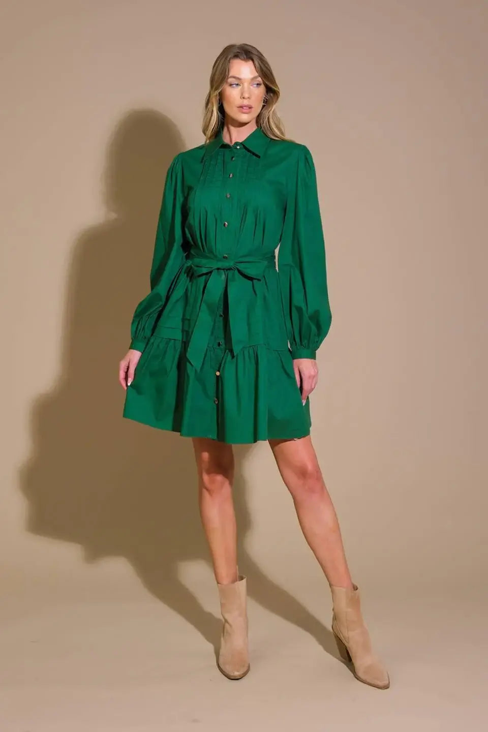 AESTHETIC POSE WOVEN MINI DRESS - Flying Tomato - Flyclothing LLC