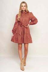 AESTHETIC POSE WOVEN MINI DRESS - Flying Tomato - Flyclothing LLC