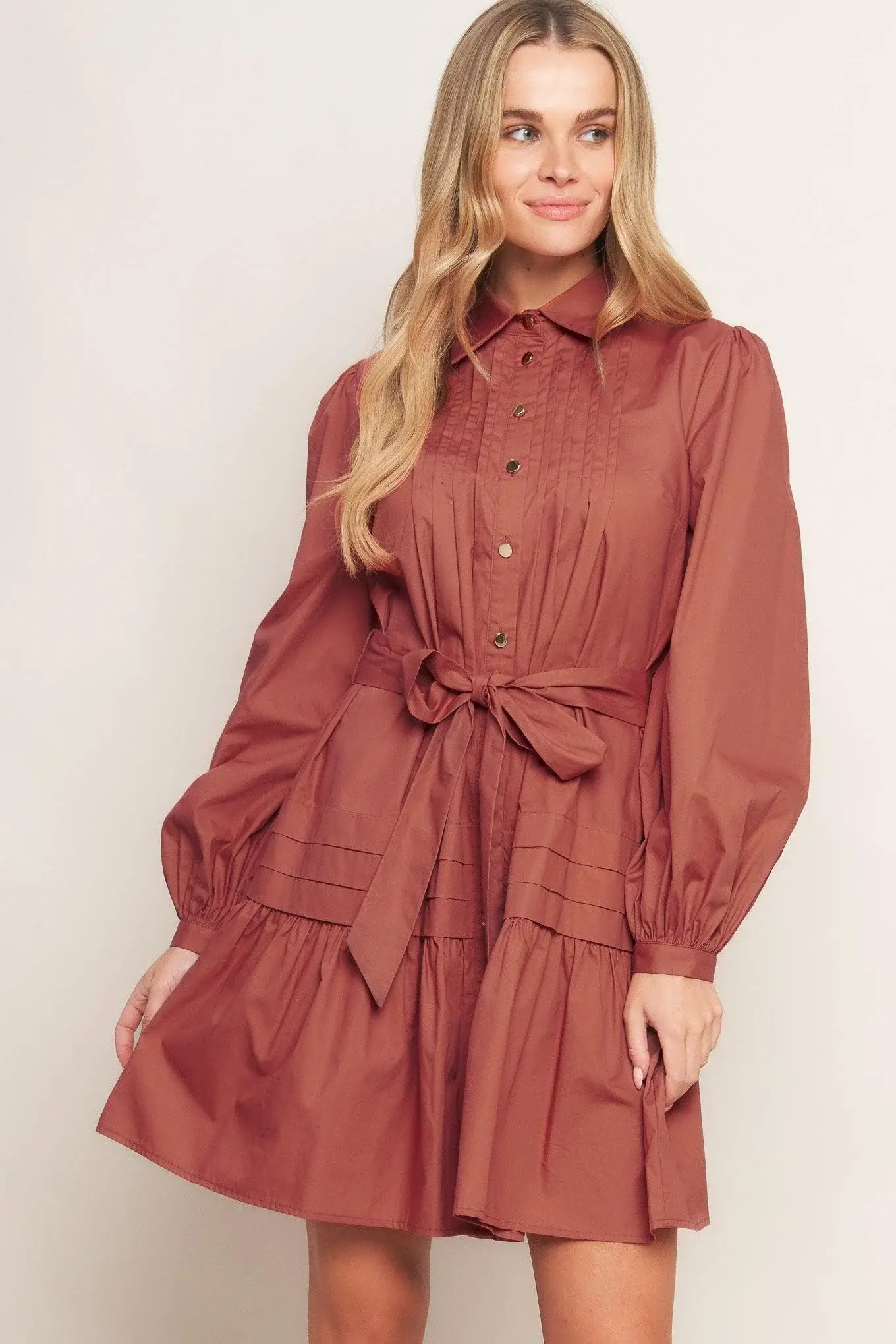 AESTHETIC POSE WOVEN MINI DRESS - Flying Tomato - Flyclothing LLC